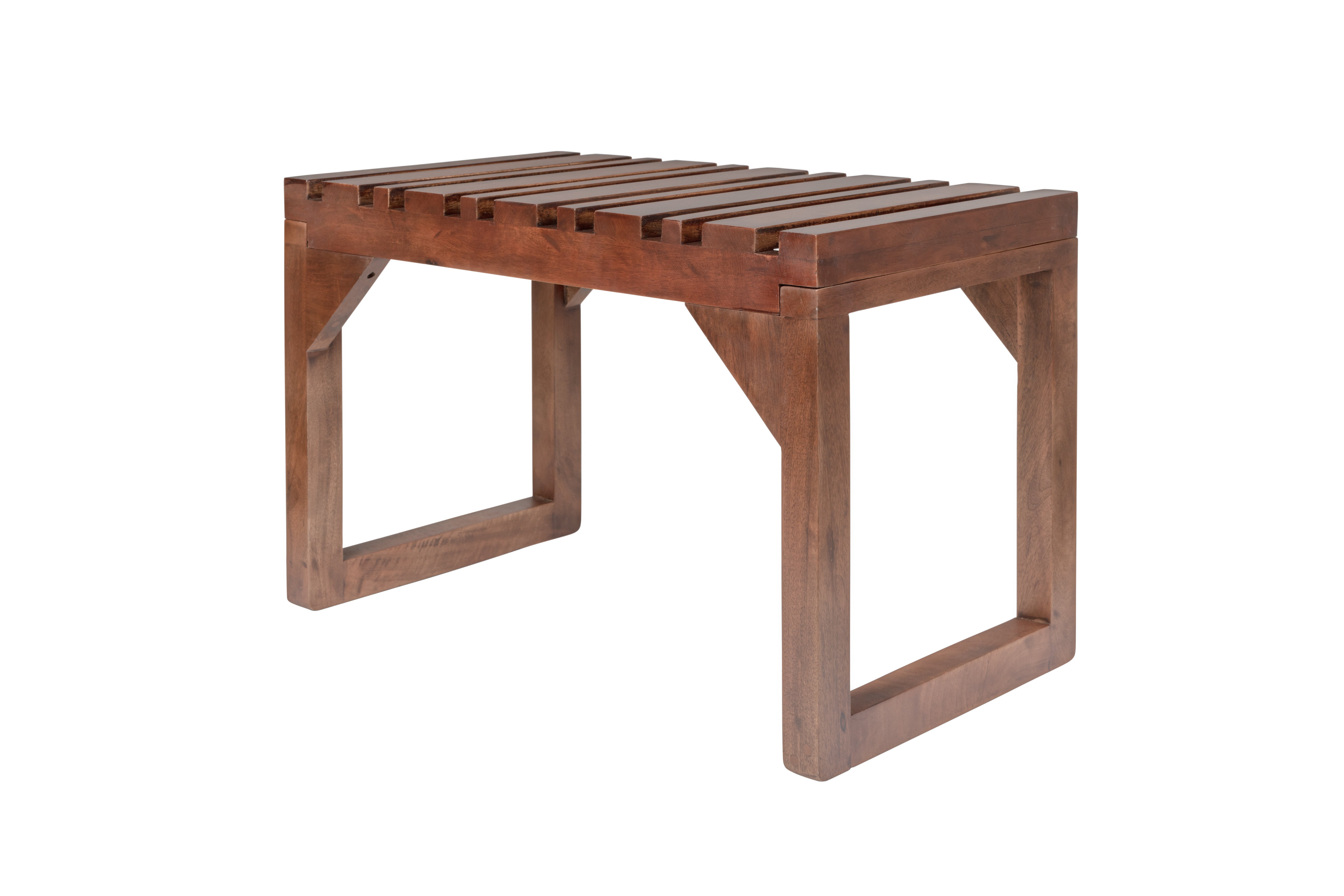 Dutchbone Yeskub Walnut Brown Wood Bench